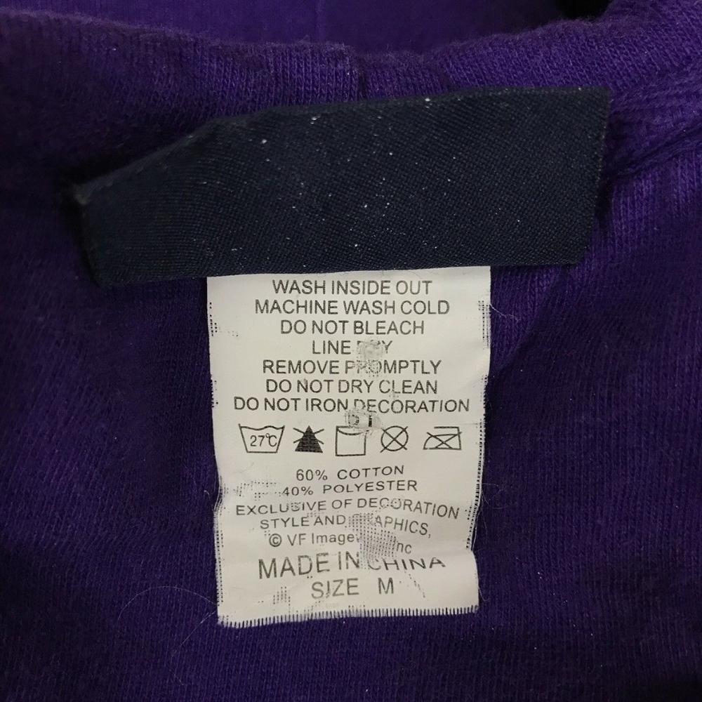 LA Lakers Hoodie Purple Black Gold Medium NBA - Picture 8 of 8